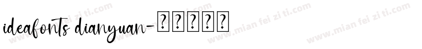 ideafonts dianyuan字体转换